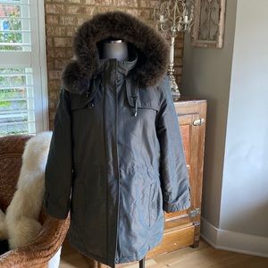 PENDLETON PARKA FOX FUR LINED HOODED JACKET SMALL